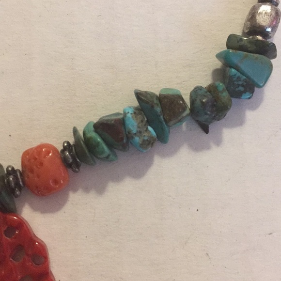 Choker real Turquoise suede Buddha charm hippyboho - Picture 6 of 8